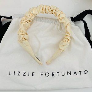 LIZZIE FORNTUNATO BEACH HAIR HEADBAND CREAM SILK